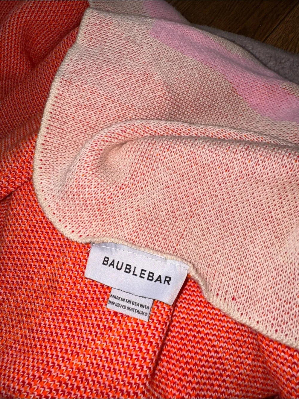 Baublebar LUCY Name Orange Pink 38x56 Throw Blanket